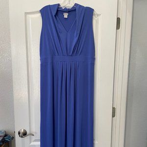 Blue Sleeveless Chico's Full Length Dress, size 2.
